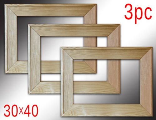 3 מסגרות עץ בגודל 30X40 ס"מ לקנבס