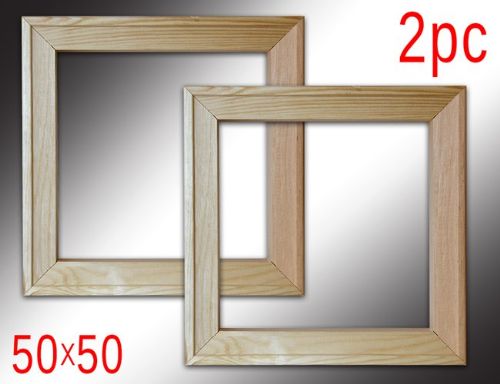 2 מסגרות עץ בגודל 50X50 ס"מ לקנבס